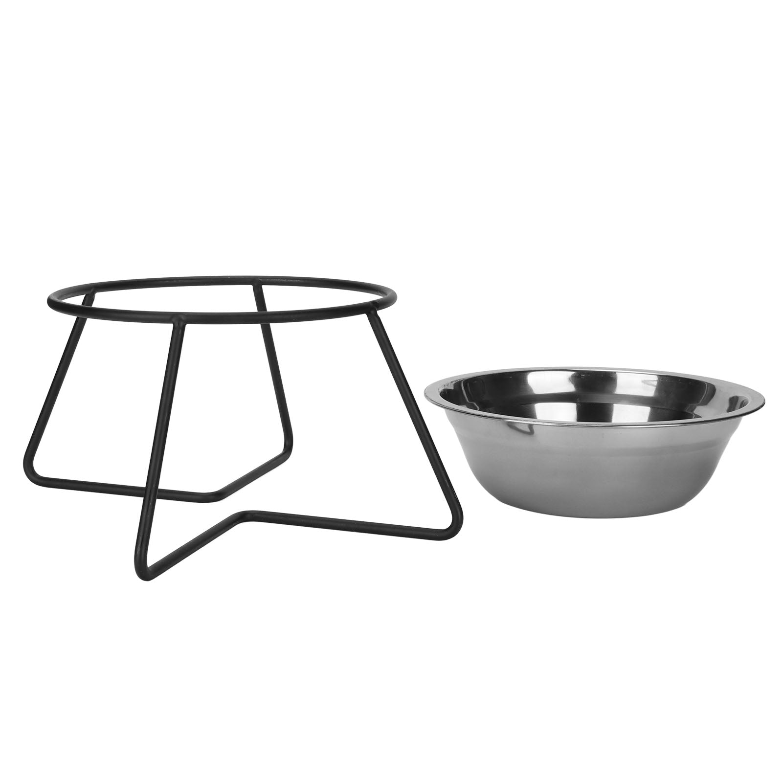 Stainless Steel Cat Food Bowl Raised Pet Dishes Bowl with Metal Stand for Water and Food Cats and Small Dogs