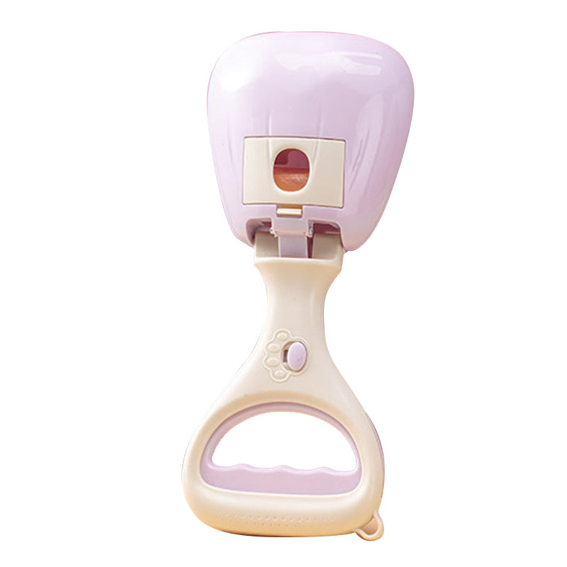 Pet Pooper Picker 10cm Diameter Ergonomic Handle Effort Saving Dog Pooper Scooper for Pets Cats Dogs Purple