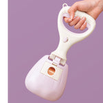 Pet Pooper Picker 10cm Diameter Ergonomic Handle Effort Saving Dog Pooper Scooper for Pets Cats Dogs Purple