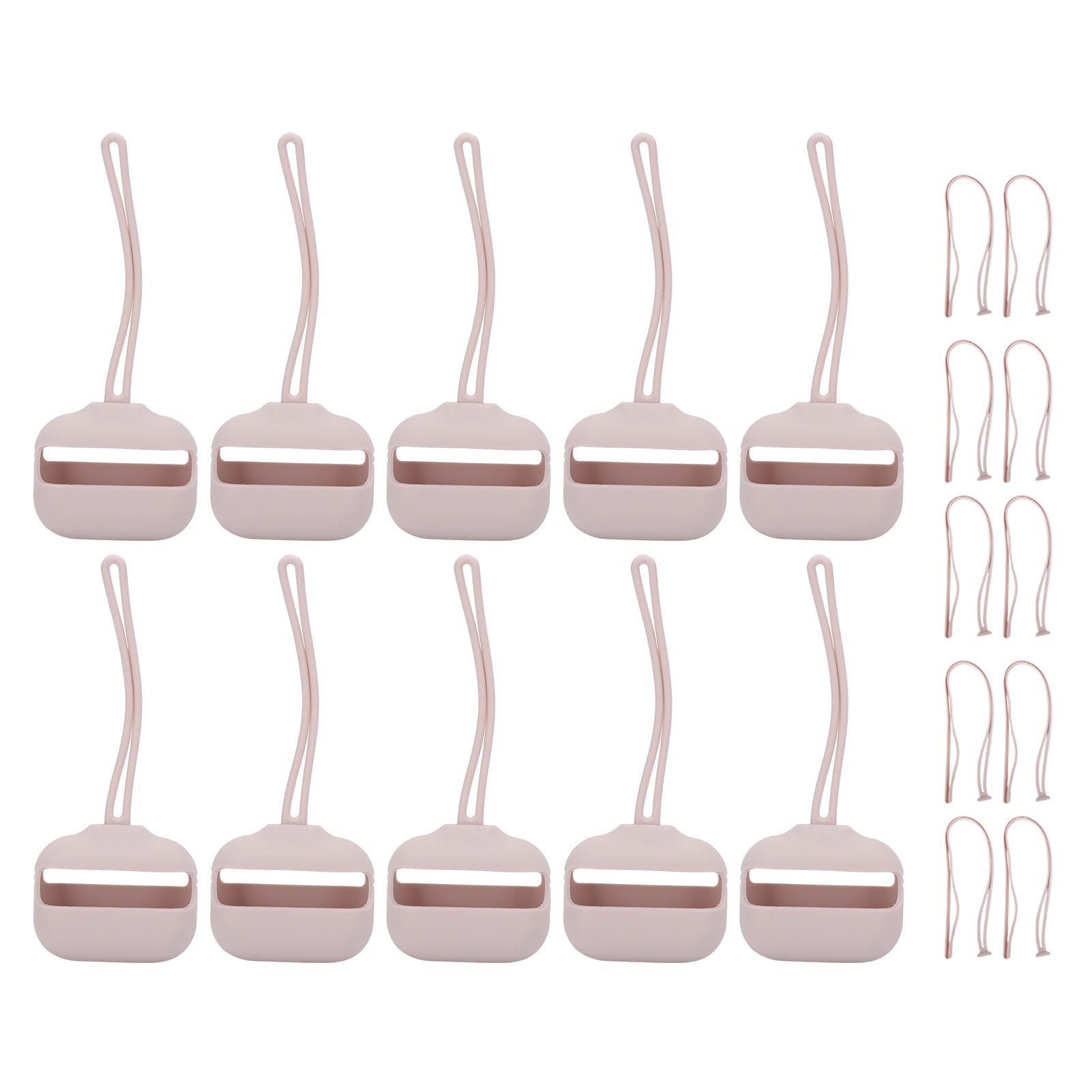 10 Pcs Wireless Earbuds Protective Case Shockproof Silicone Cover with Rope for iOS