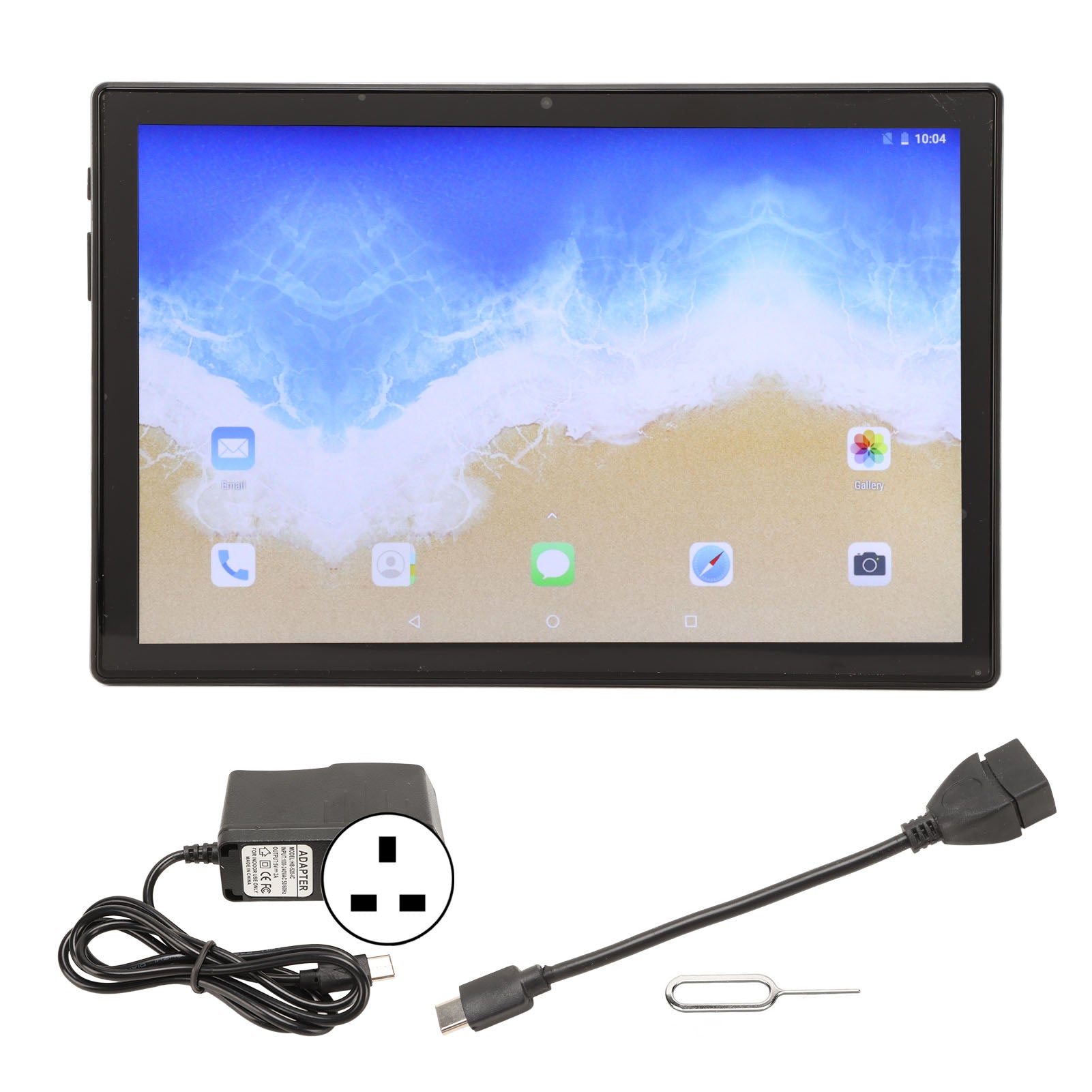 10 Inch Tablet 6G RAM 128G ROM 1920x1200 IPS Display Screen Grey Calling Tablet PC for Android 12 100‑240V UK Plug