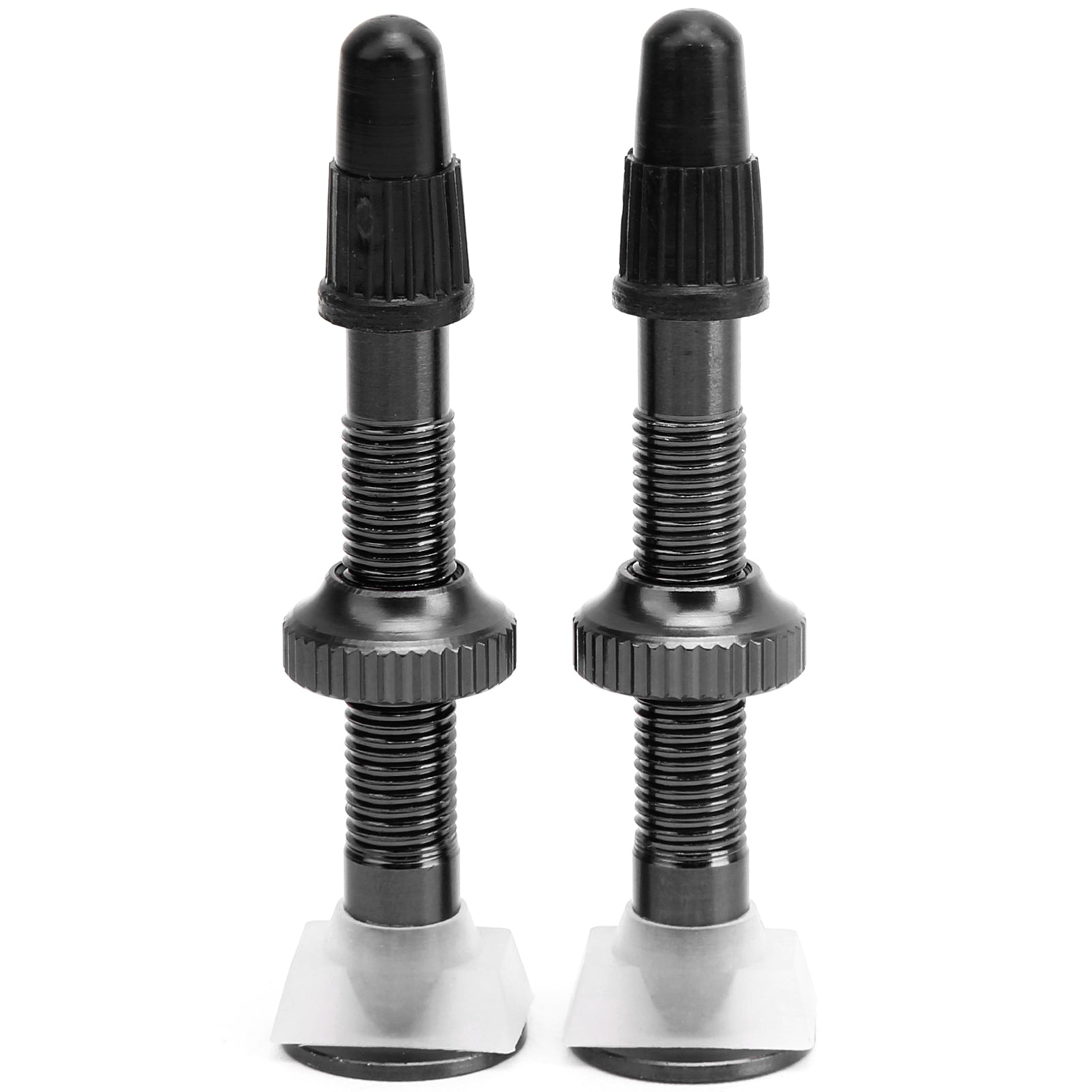 1 Pair 52mm Bike Extended Air Valve Tubeless Presta Valve Core Nozzle for Mountain Bike Noir