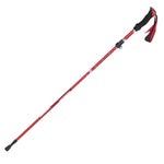 Collapsible Lightweight Aluminum Pole Hiking Stick Cane for Trekking Mountaineering FoldableShort(for Woman)‑Red