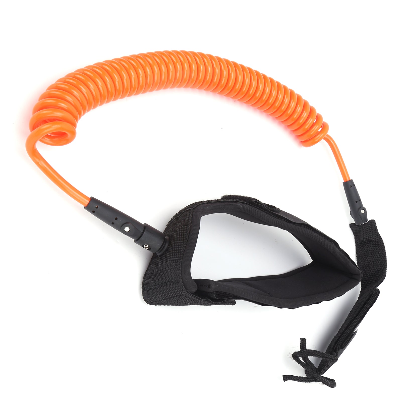 Surfing Foot Rope TPU Heliciform Comfortable HighElastic Surfboard Safety Traction Belt(Orange )
