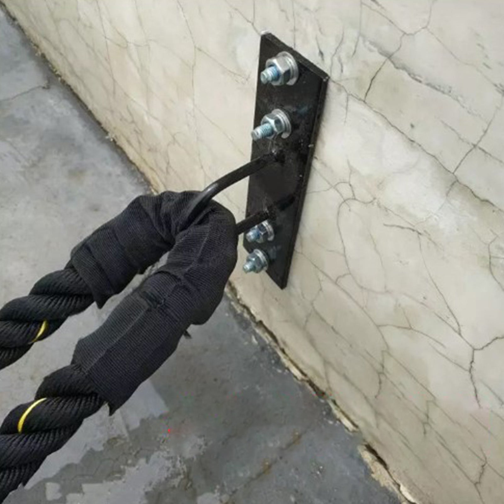 Wall Mount Hook Pad Eye Plate Metal Wall Mount Ring Hook for Training Rope Swing Yoga Gym Rope