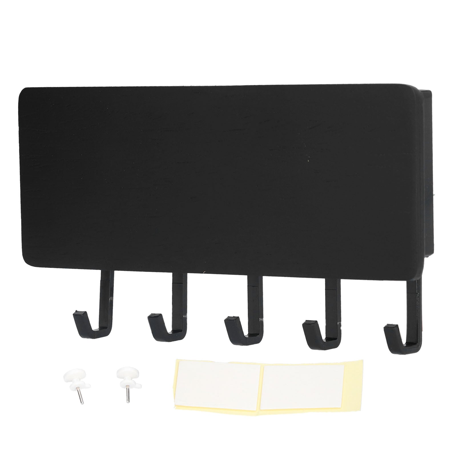 Wall Mounted Key Holder Bamboo Modern Anti Slip Key Hanger for Home Office Living RoomBlack