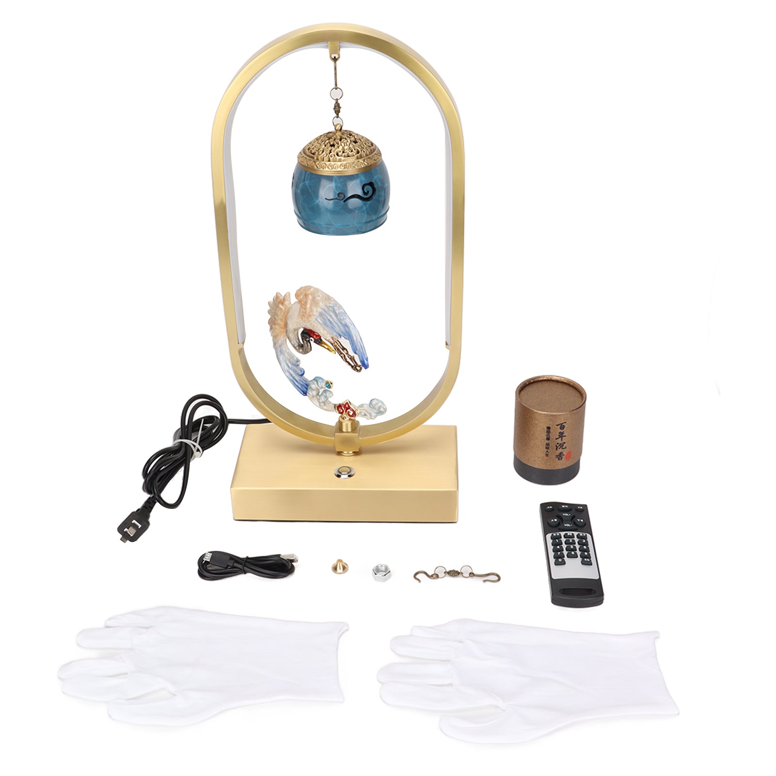 Music Hanging Incense Holder Bluetooth Connection Incense Holder Speaker with 3 Touch Modes