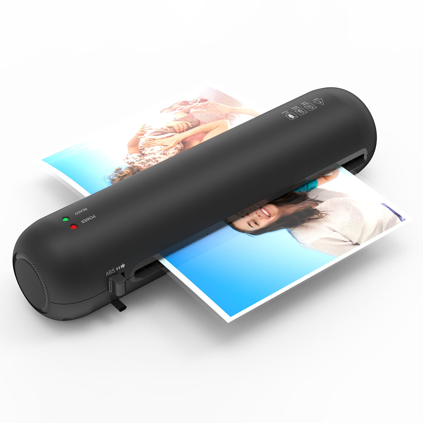 Desktop Laminator Machine Set A4 Size Hot and Cold Lamination 2 Roller System 9 inches Max Width with Paper Cutter Trimmer Rounder Hole Puncher Binding Hoop Suitable for A4 230mm Laminating Pouches for Home Office School Supplies