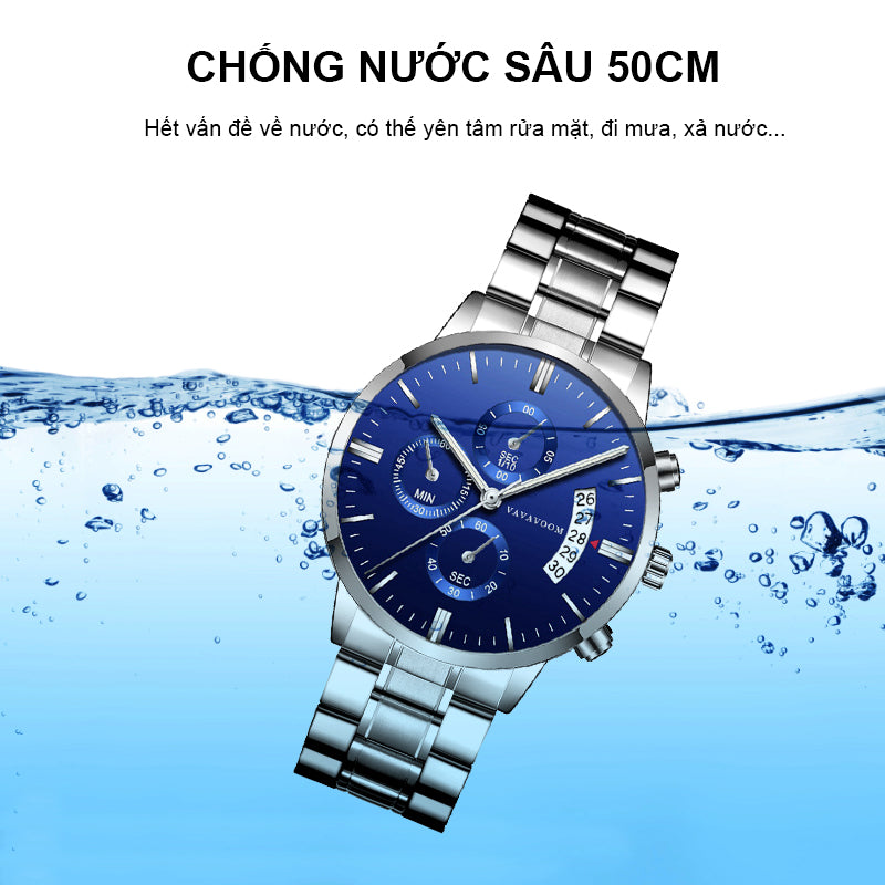 Leisure Fashion Glass Men Quartz Watch