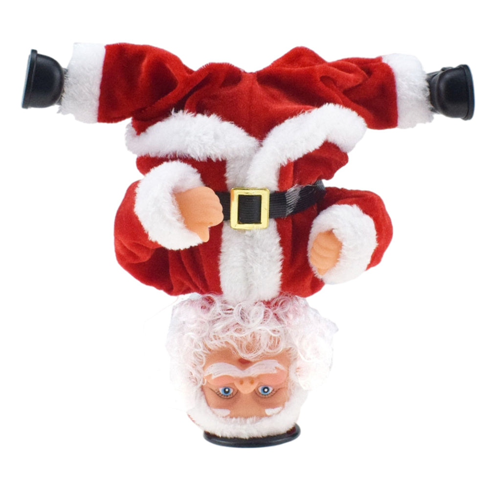 Rotating Handstand Stunts Dancing Santa Doll for Kids Singing Dancing Xmas Toy Santa Claus Ornaments Toy for Outdoor or Indoor Decor