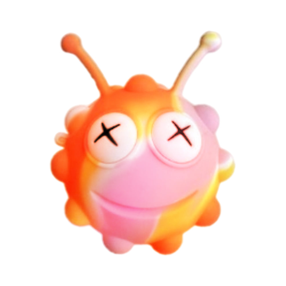 LED Push Bubble Ball Glowing in the Dark 3D Silicone Pressing Ball Decompression Toy Anxiety Relief Toy Educational Toy for Kids Adults