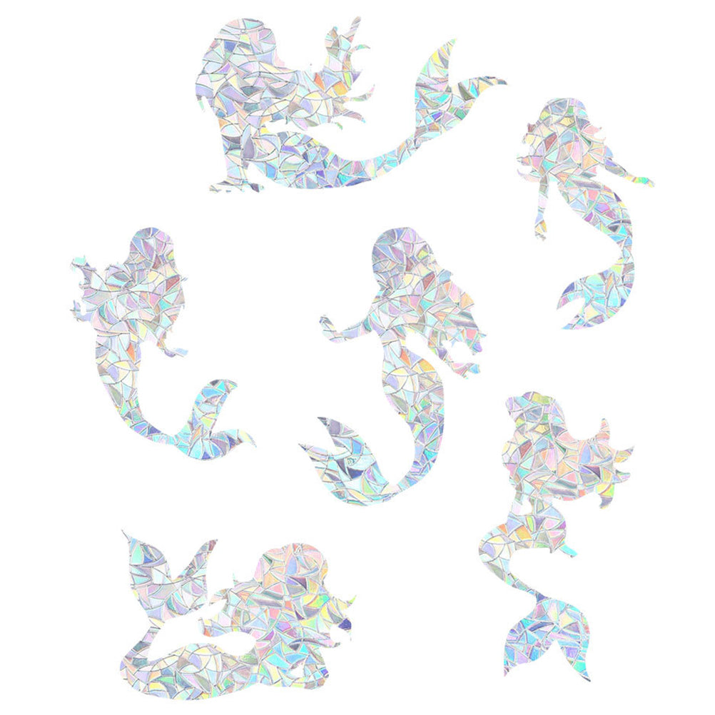 6Pcs Rainbow Suncatcher Window Clings Anti Collision Window Stickers Decals for Birds