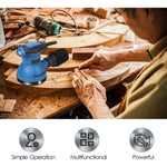 320W Professional Sander Portable Handheld Electric Sanding & Polishing Machine with Removable Dust Collection Bag 10pcs Sandpapers