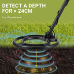 Metal Detectors for Adults Waterproof Professional Higher Accuracy Gold Detector with LCD Display 4 Mode All Metal Disc Notch Pinpoint Underground Treasure Finder Handheld Outdoor Treasure Hunt Gold Silver Copper