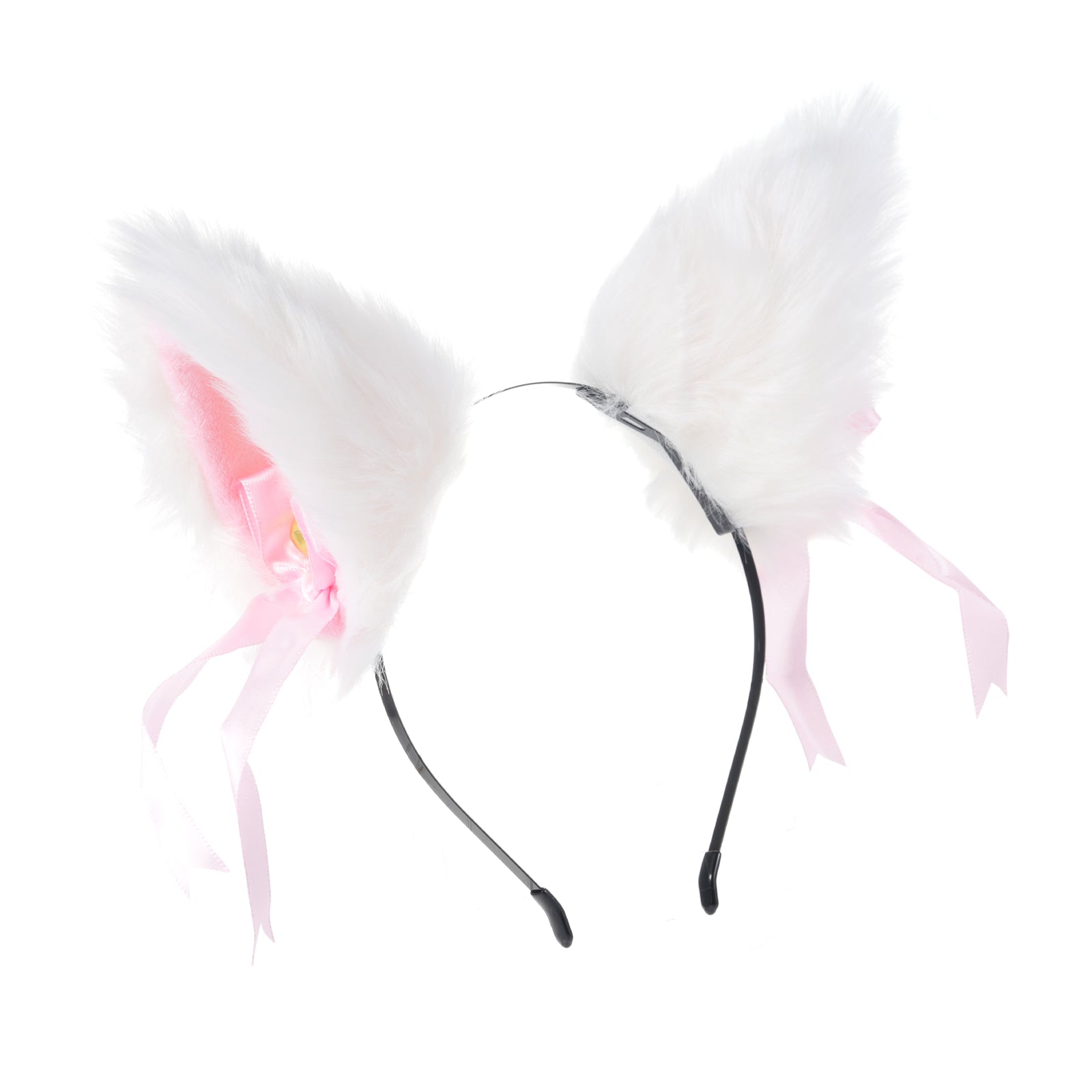 Plush Fox Ear Hair Clip Headband Hair Accessory Cute Furry Fox Ear Hairpin Soft Fox Ear Hairband Ribbon Headdress for Girls and Women