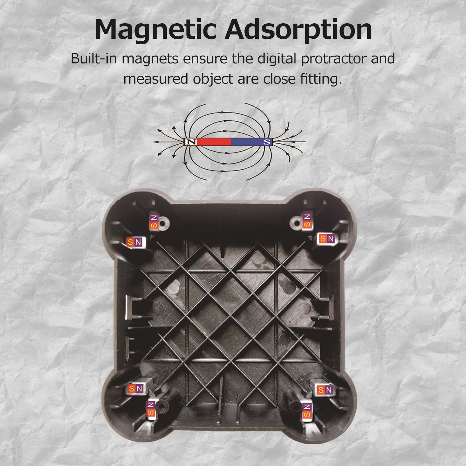 Dual Axis Digital Protractor Inclinometer Magnetic 0.02° Accuracy Angle Finder Level Box with Output Control Interface Electrical Levelling Instrument for Woodworking Machinery Construction