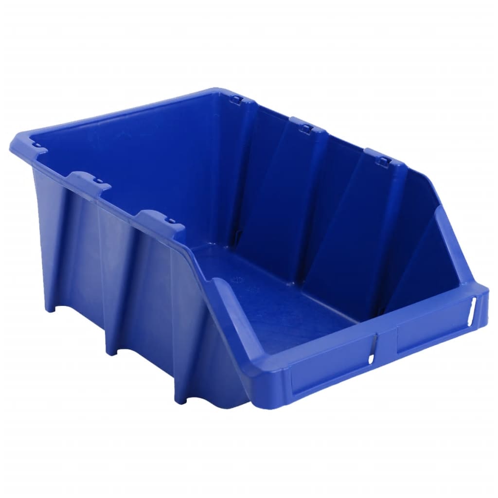 vidaXL 35 pcs Stackable Storage Bins 218x360x156 mm Blue