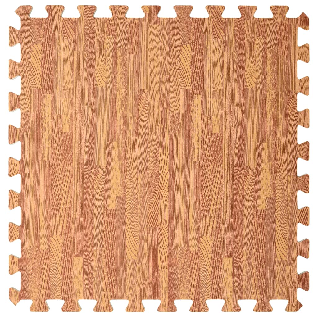vidaXL Floor Mats 6 pcs Wood Grain 2.16 ㎡ EVA Foam