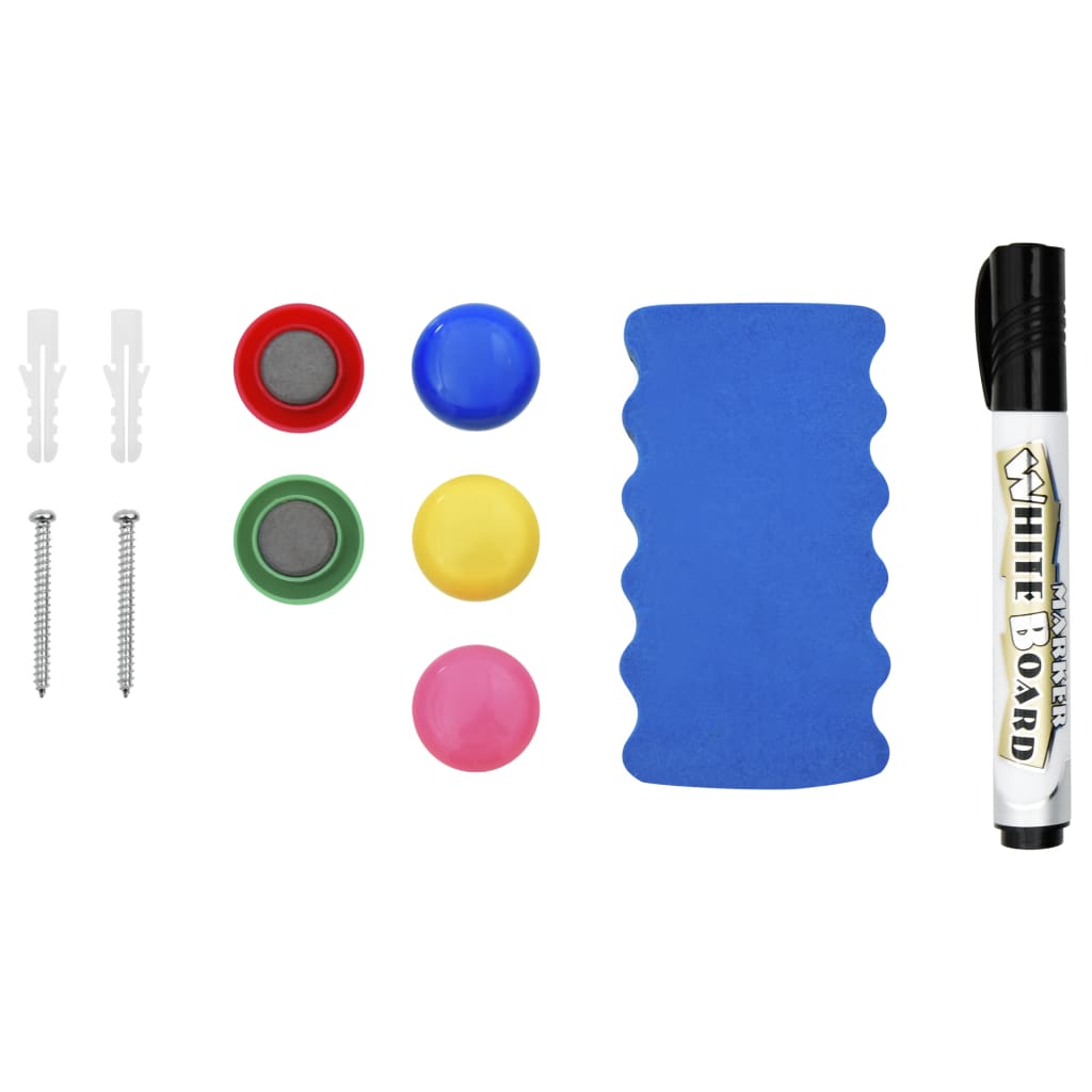 vidaXL Magnetic Dry-erase Whiteboard White 90x60 cm Steel