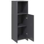 vidaXL Bathroom Cabinet High Gloss Grey 30x30x95 cm Engineered Wood