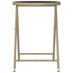 vidaXL 3 Piece Patio Bistro Set Poly Rattan and Tempered Glass Beige