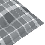 vidaXL Krzesła ogrodowe, 2 szt., z poduszkami w szarą kratę, tekowe