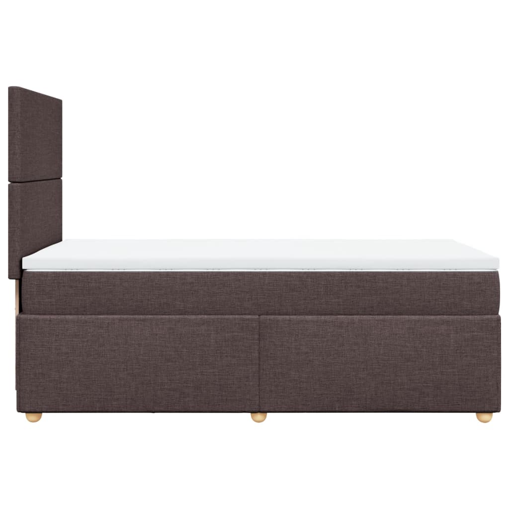 vidaXL Boxspring posteľ s matracom tmavohnedá 100x200 cm látka