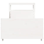 vidaXL Bed Frame without Mattress White 100x200 cm Solid Wood Pine