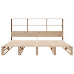 vidaXL Bookcase Bed without Mattress 200x200 cm Solid Wood