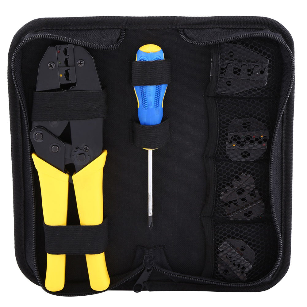 0.5-35 mm² Cable Terminer Crimper Crimp Pliers Crimping Tool Set with Spare Dies & Screwdriver