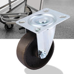 4pcs 3inch Steel Swivel Wheels Caster Casters Wheel 360 Rotation