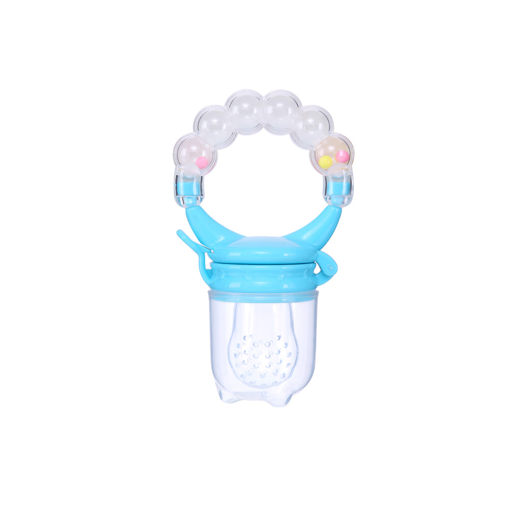 Soft Healthy Silicone Baby Infant Vegetables Fruit Feeder Teether Toy with Lid(White)