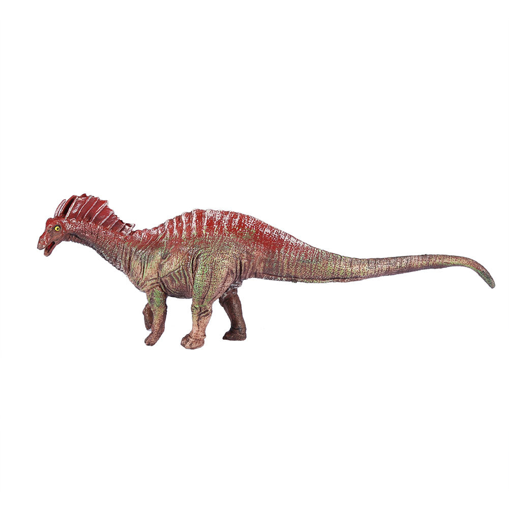 Simulation Amargasaurus Model Dinosaur Toy Plastic Home Office Decor Children Gift (Red)