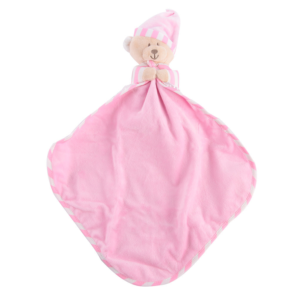 Baby Cute Cartoon Appease  Soothe Towel Soft Toy Pacifying Emotion Infant Towels (pink)