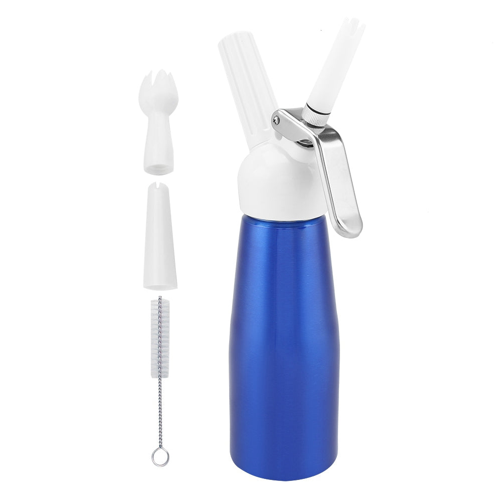 500mL Whipped Cream Dispenser Foamer Portable Cream Whipper for Coffee Desserts Blue