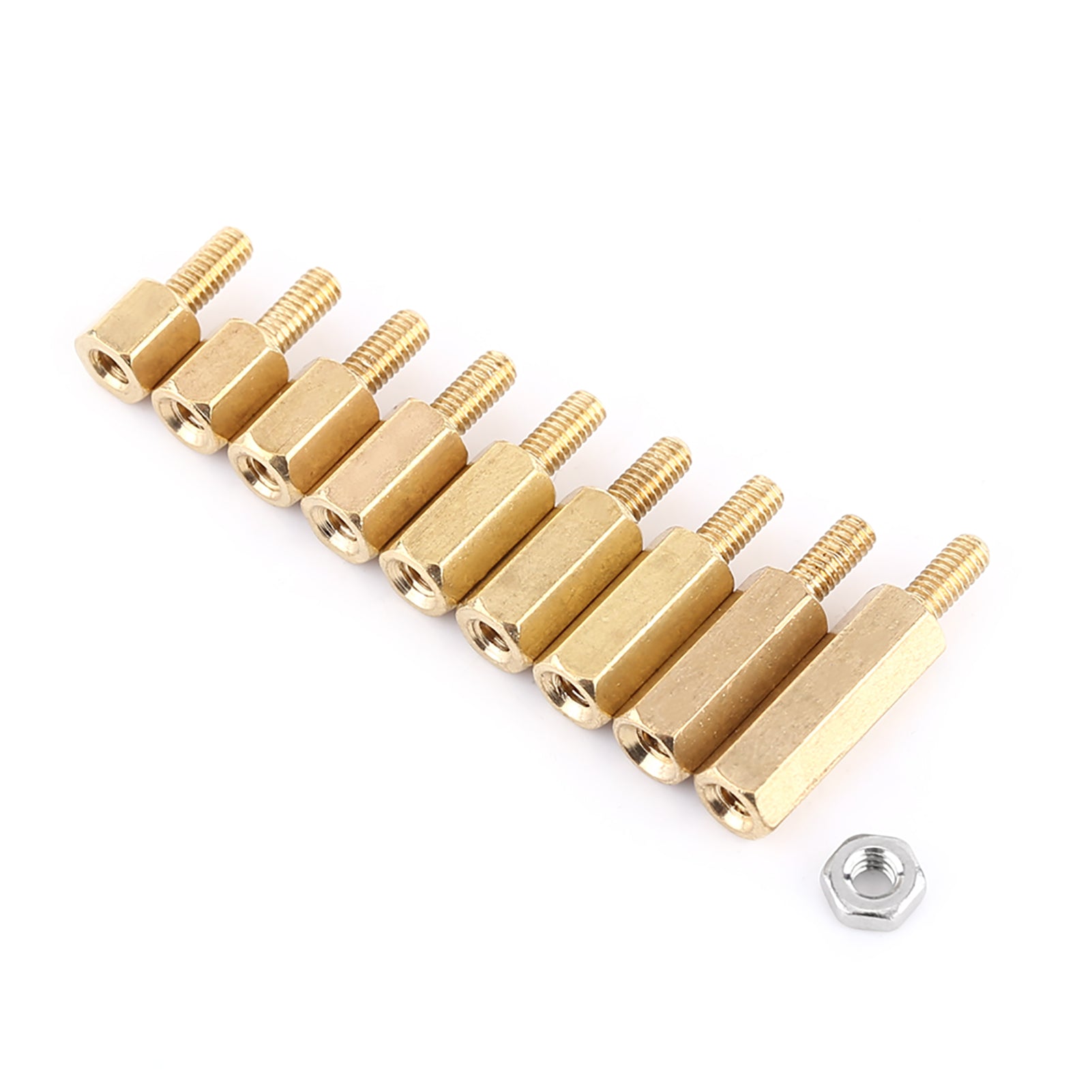 360pcs M2.5 Brass male Female Standoff and Stainless Steel Hex Nuts Assortment In Box