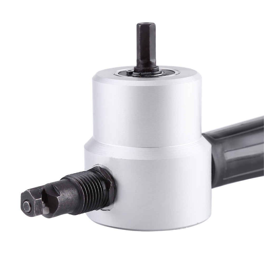 Double Head Sheet Metal Cutter Electric Power Drill Attachment Nibbler Cutting Tool Kit