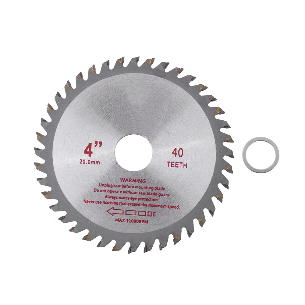 4inches 40T Teeth Cemented Carbide Circular Saw Blade Wood Cutting Tool Bore Diameter 20mm