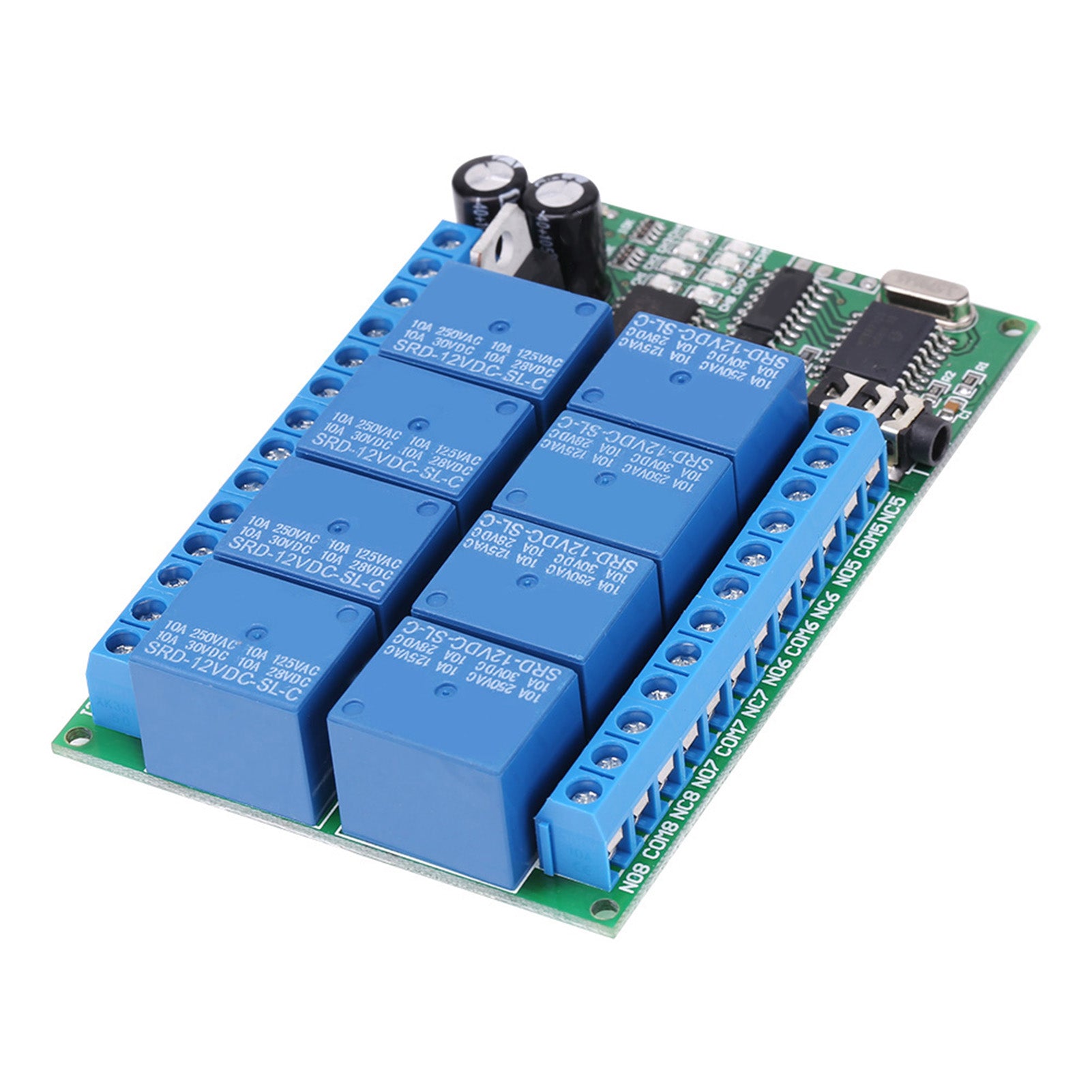 DC 12V 8CH DTMF Relay Phone Voice Decoder Remote Controller Switch Module