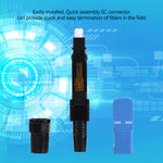 100pcs SC Single Mode Fiber Optic Quick Fast Embedded Connector Connecting Adapter for FTTH