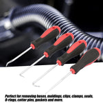4pcs Long Car Pick and Hook Set Oil Seal Remover Tools for Seal Gasket Hoses O Ring