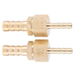 2pcs 4--8mm Brass Fitting Hose Barb Tail Reducer Reducing Plug Connector