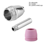 90x Plasma Cutter Cutting Torch Consumables Electrode Nozzles Cups Kit