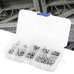 340pcs M3 Hex Socket Flat Head Stainless Steel SS304 Screw Bolt Nut Assortment Set