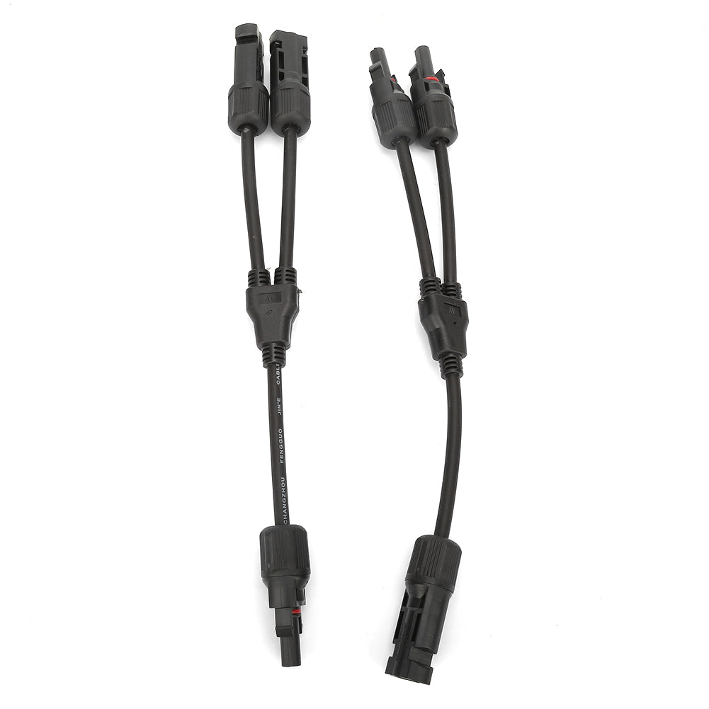 1 Pair Y Branch Connector Solar Panel Adapter Cable Splitter