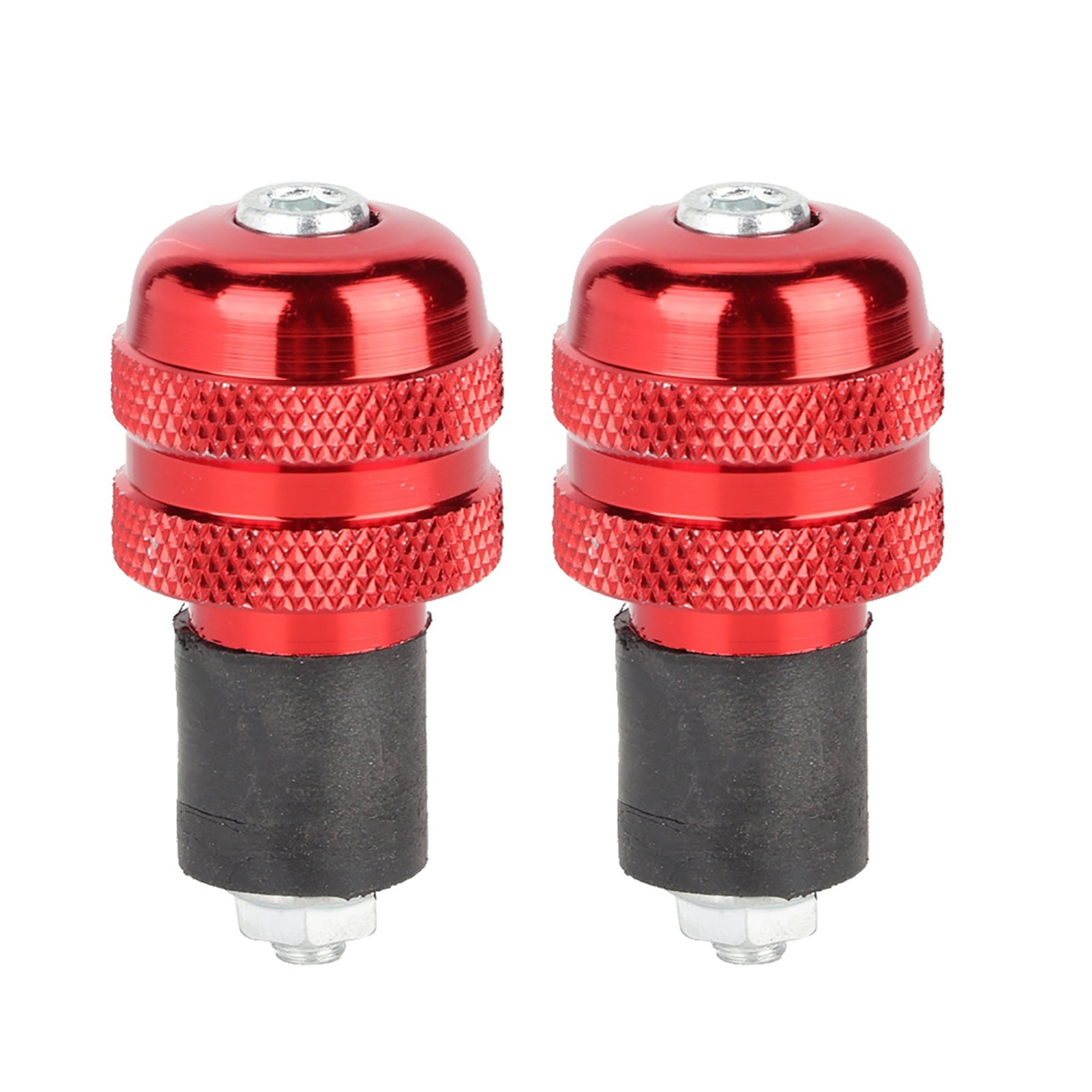 22MM Motorcycle Handle Grips Motorbike Handlebar Ends Accessory(Red)