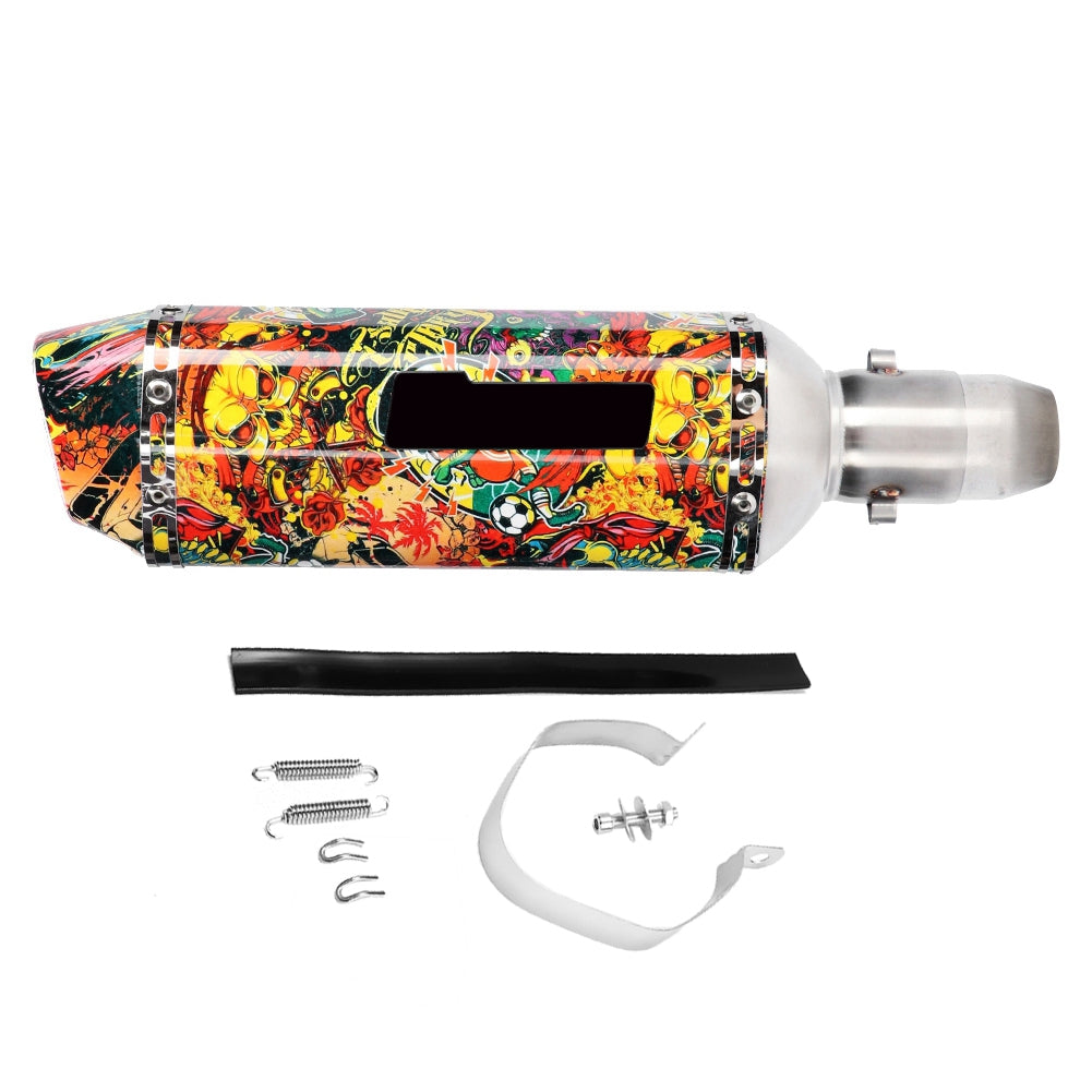 Universal 2inch Stainless Steel Motorcycle Tail Modified Silencer Exhaust Muffler Pipe (L76)