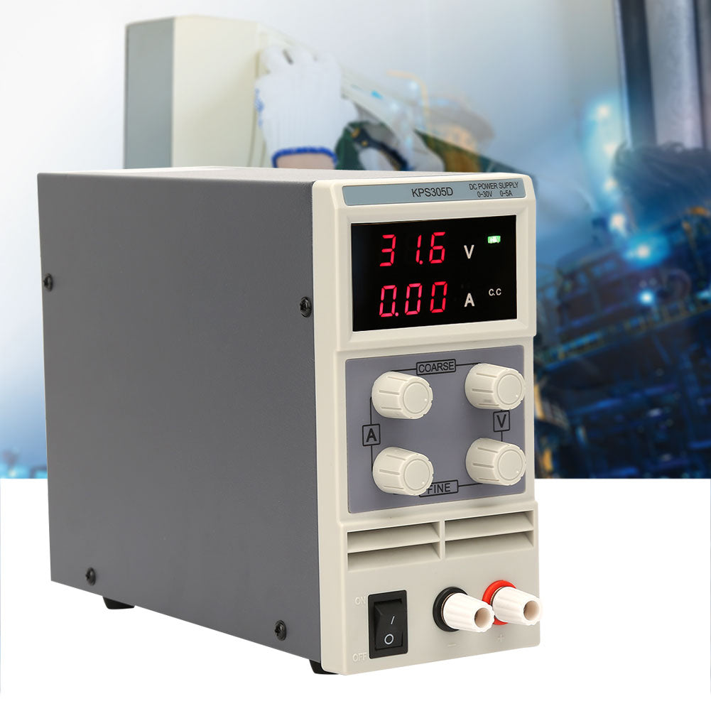 0-30V 0-5A Output Adjustable Digital DC Power Supply with 3LED Display
