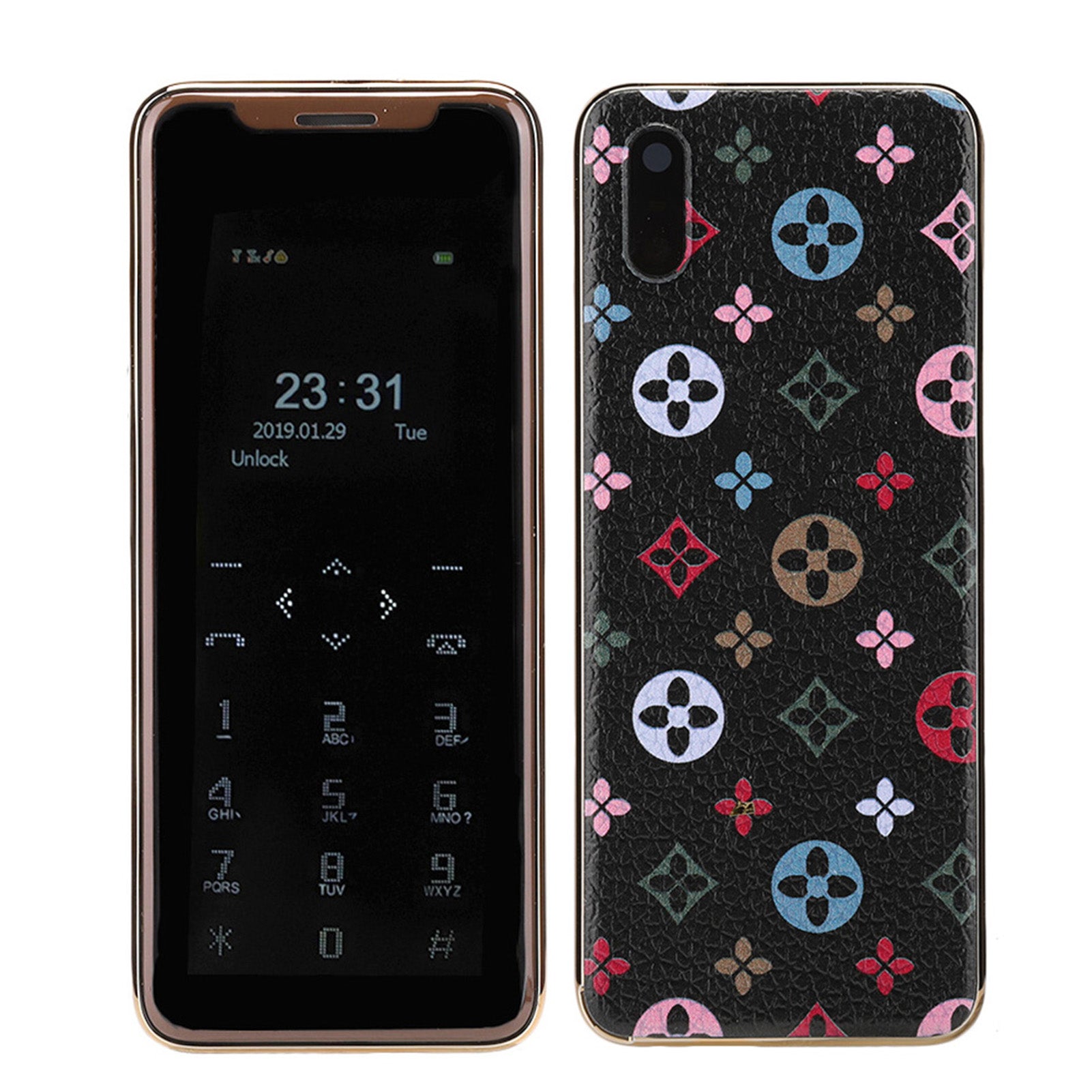 1.54 Inch Ultra Thin HD Touch Screen Smartphone Mobile Phone (Colorful Pattern)