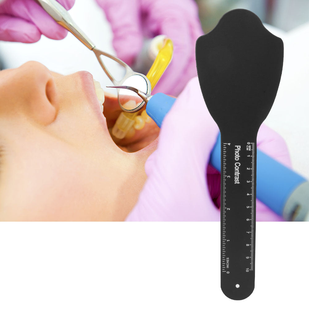 Dental Orthodontic Black Background Photo Image Contrast Cheek Plate with Scale Mark (C-4A)